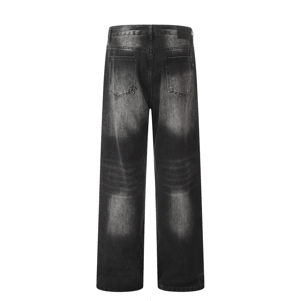 Vervin Black Hand Painted Jeans