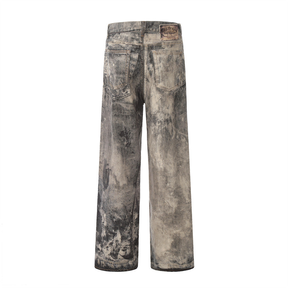 Vervin Camo Tie-dye Splash-ink Jeans