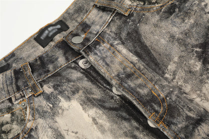 Vervin Camo Tie-dye Splash-ink Jeans